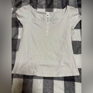 Lululemon Cap-Sleeve Henley T-Shirt